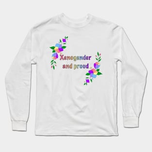 Xenogender and proud floral design Long Sleeve T-Shirt